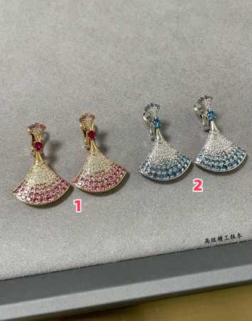 B*l*ai gradient fan-shaped skirt earrings