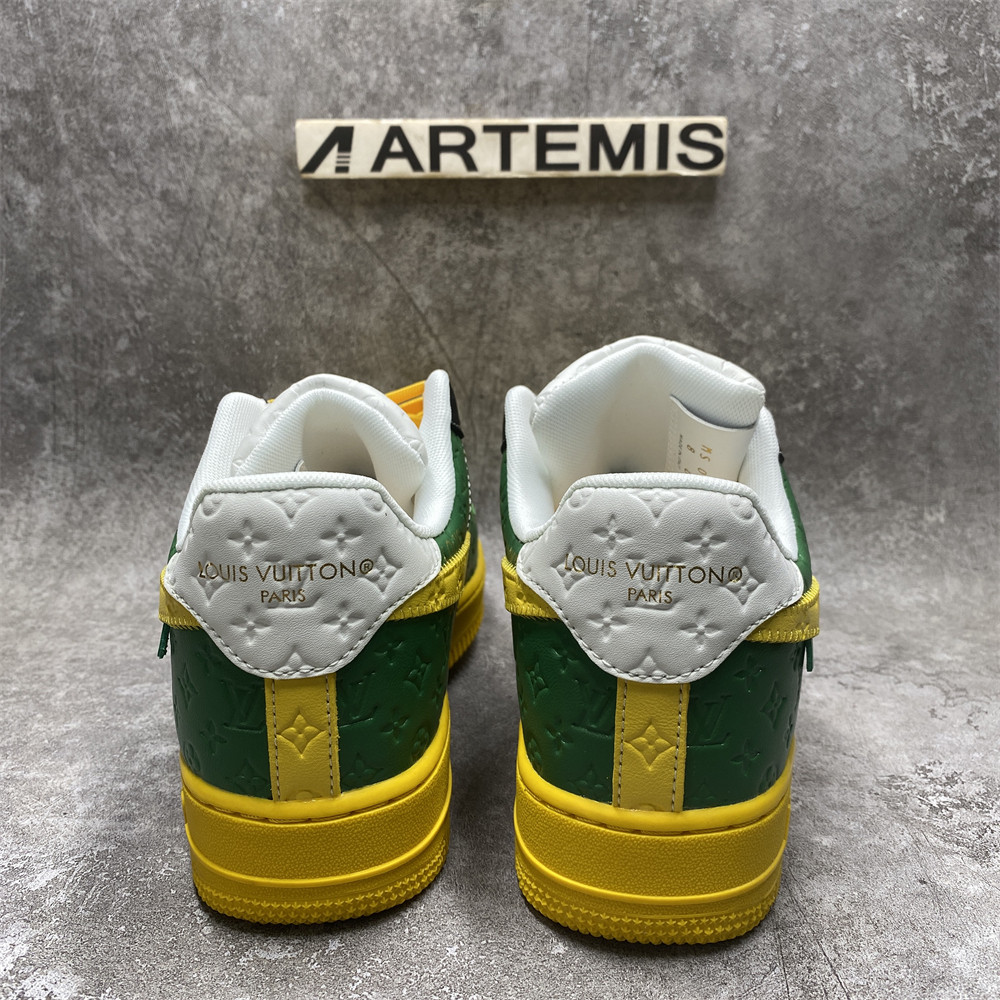 LV x Nike Air Force 1 yellow blue