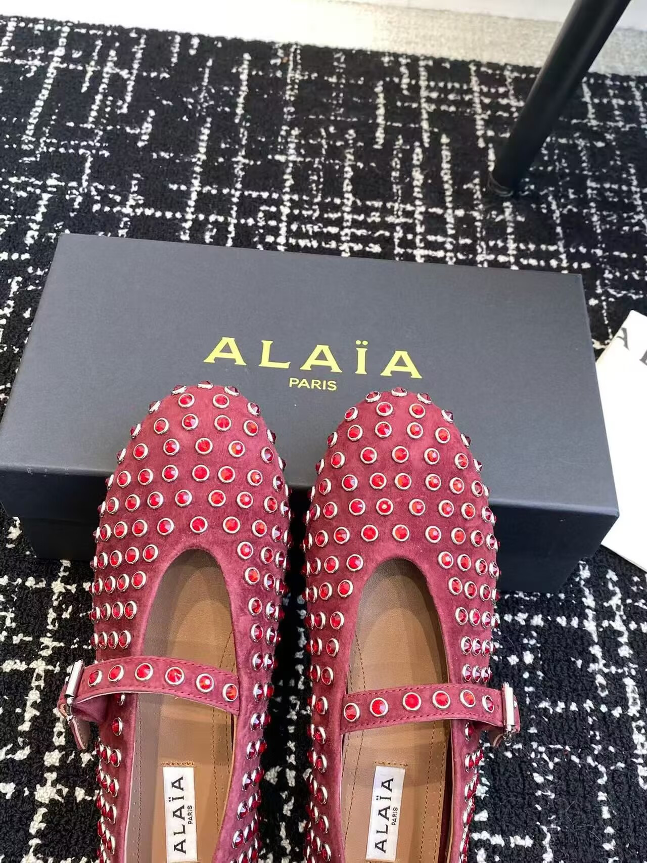 UA ALAÏA STRASS BALLET FLATS