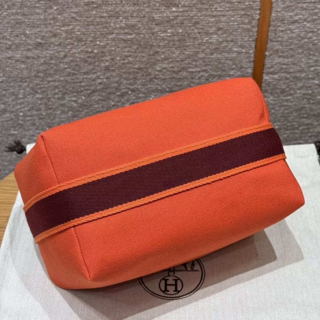 H**mes canvas bride-a-brac case toiletry pouch