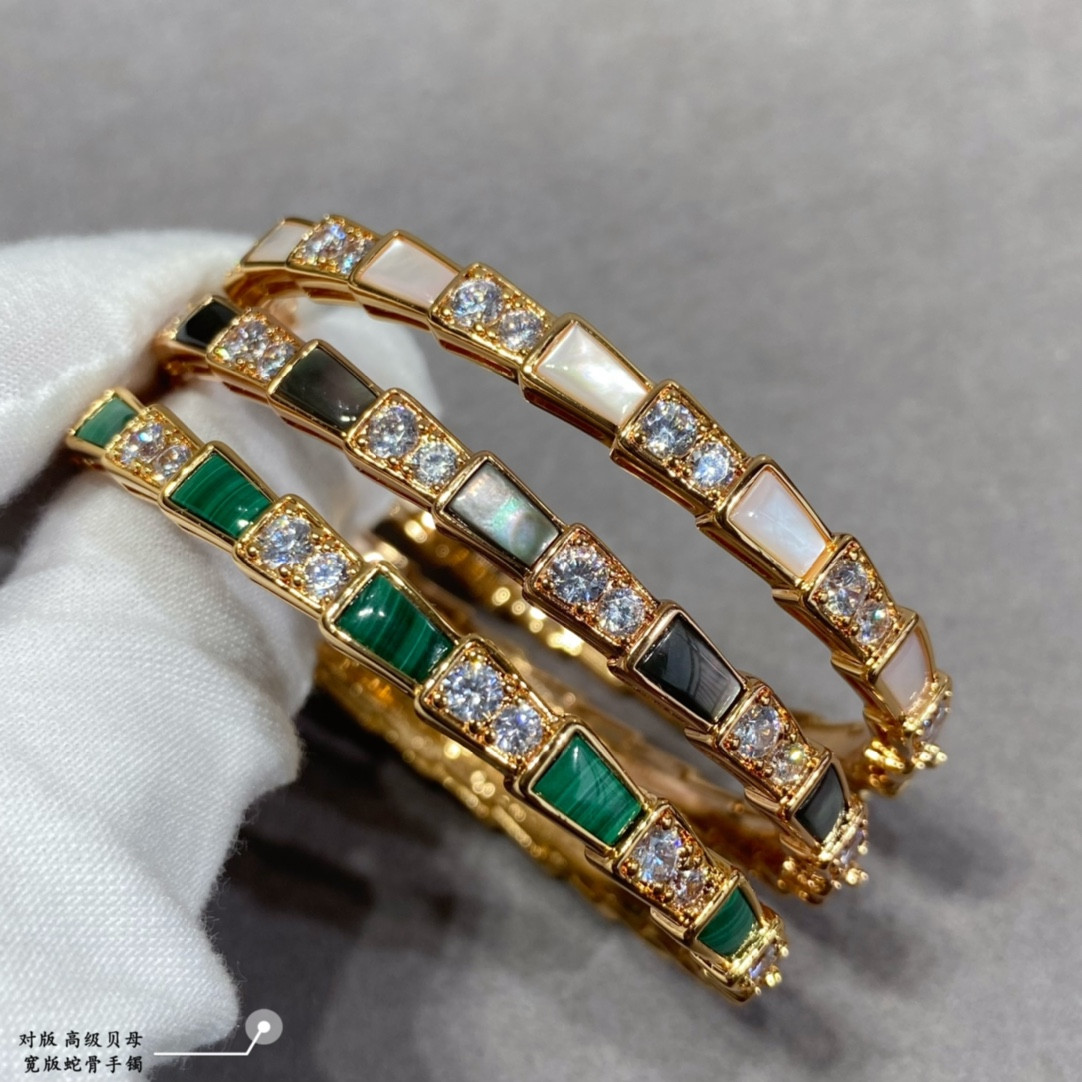 B*l*ai wide snake bone bracelet