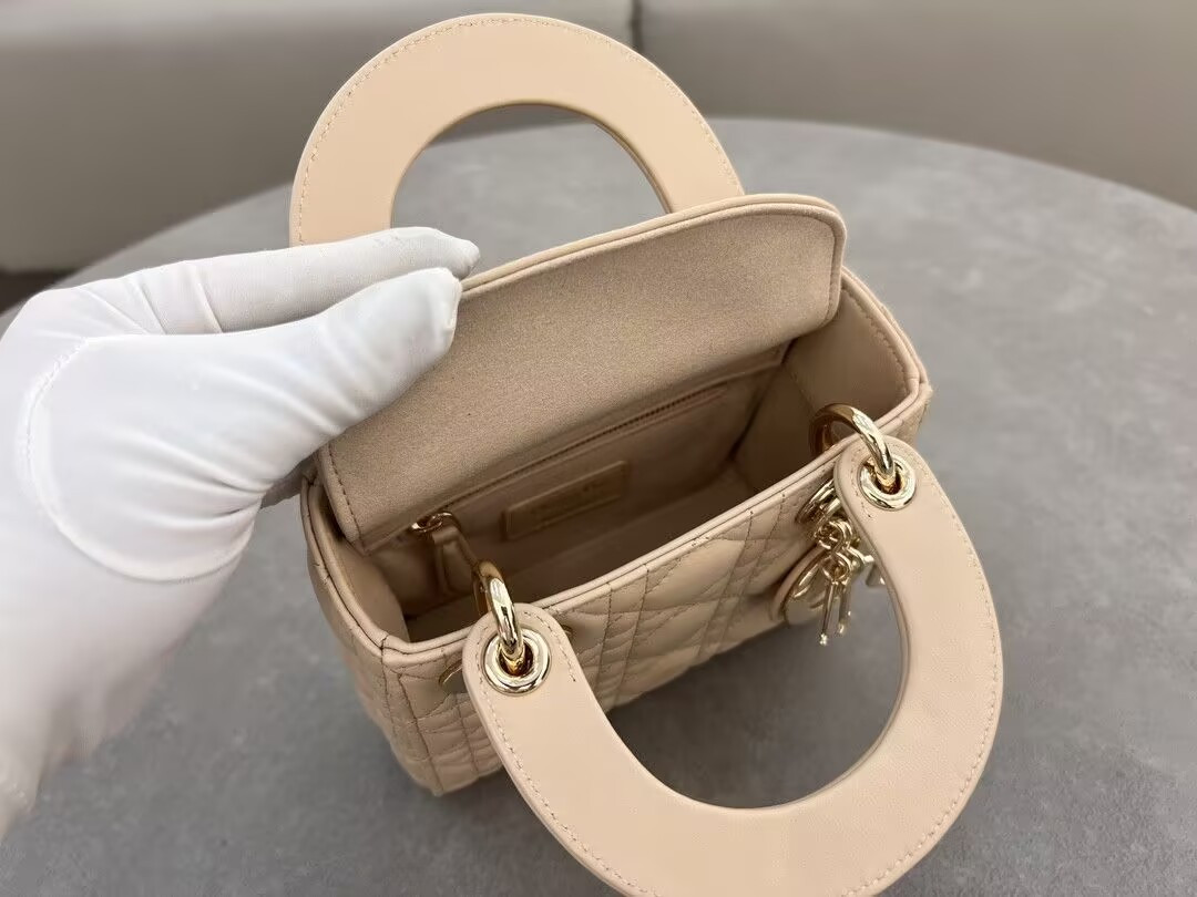 mini lady D*or bag 6.5 x 6 x 3 inches