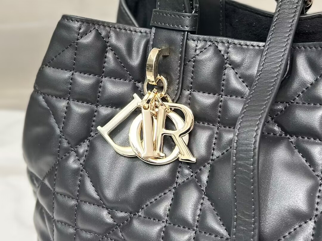 D*or toujours bag medium black 11 x 8.5 x 6.5 inches