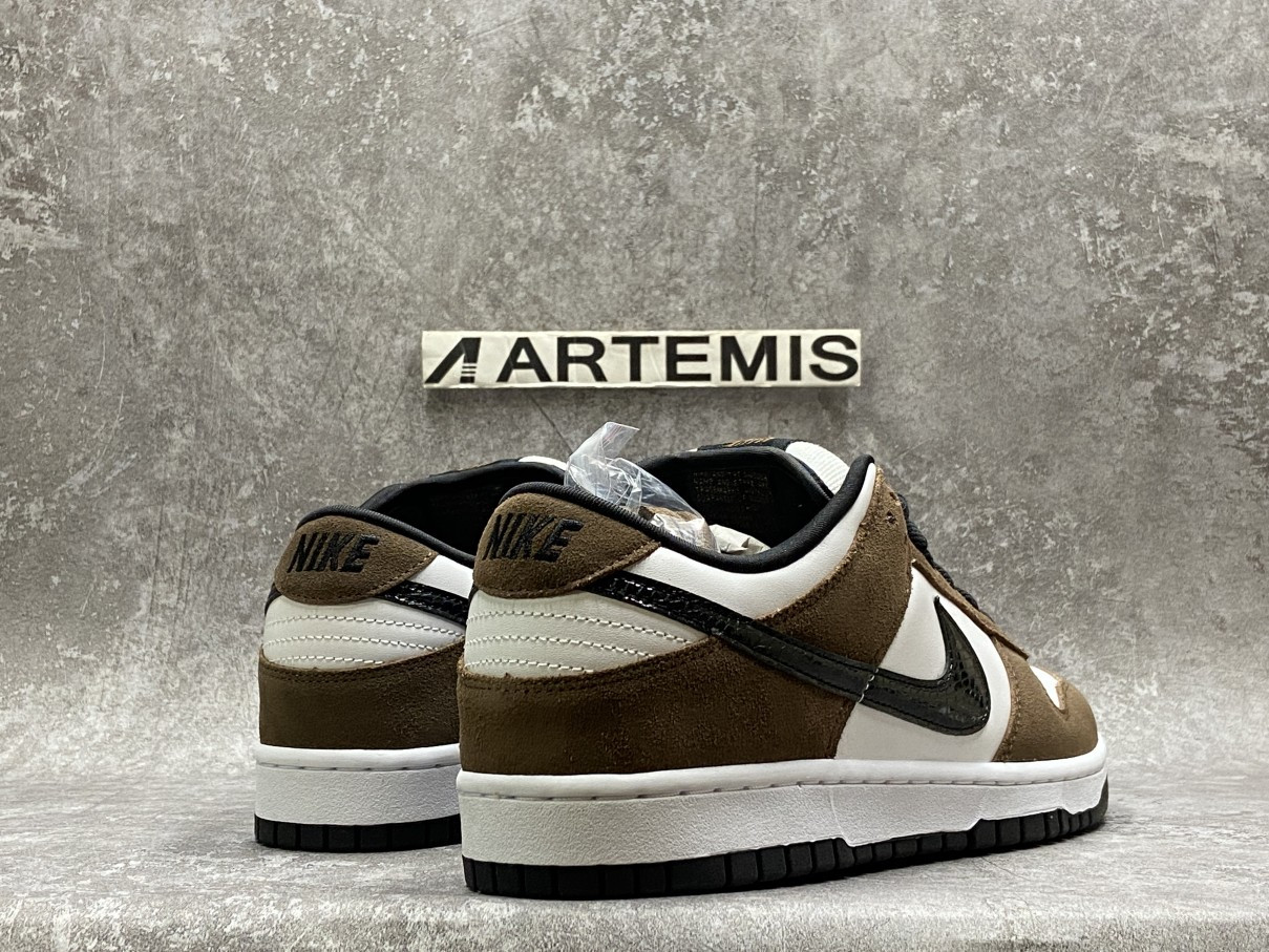 Nike SB Dunk Low White Black Trail End Brown