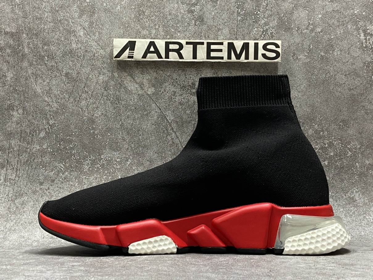 Balenciga Speed Clear Sole Black Red