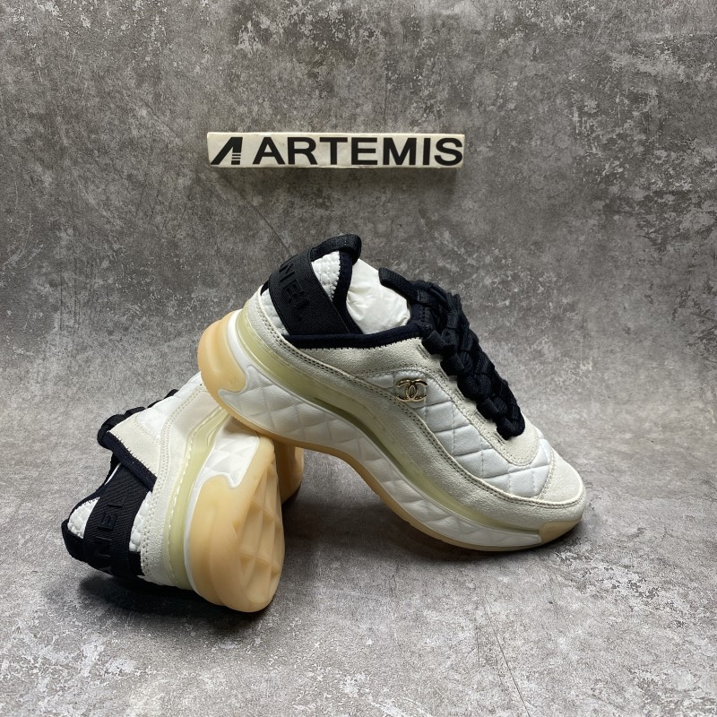 Ch*el white ivory cc sneakers