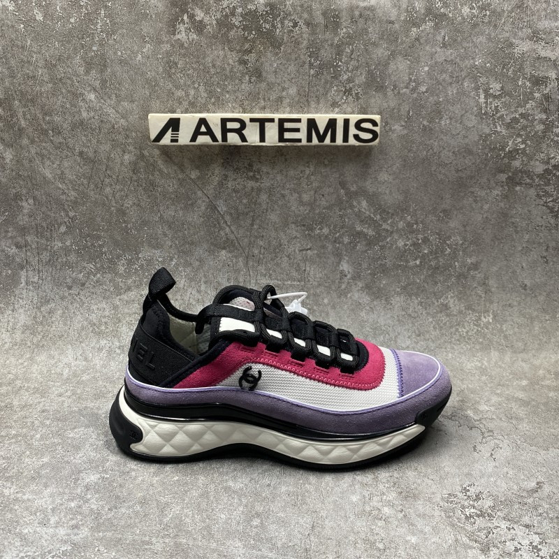 Channel Trainer Sneaker In Purple