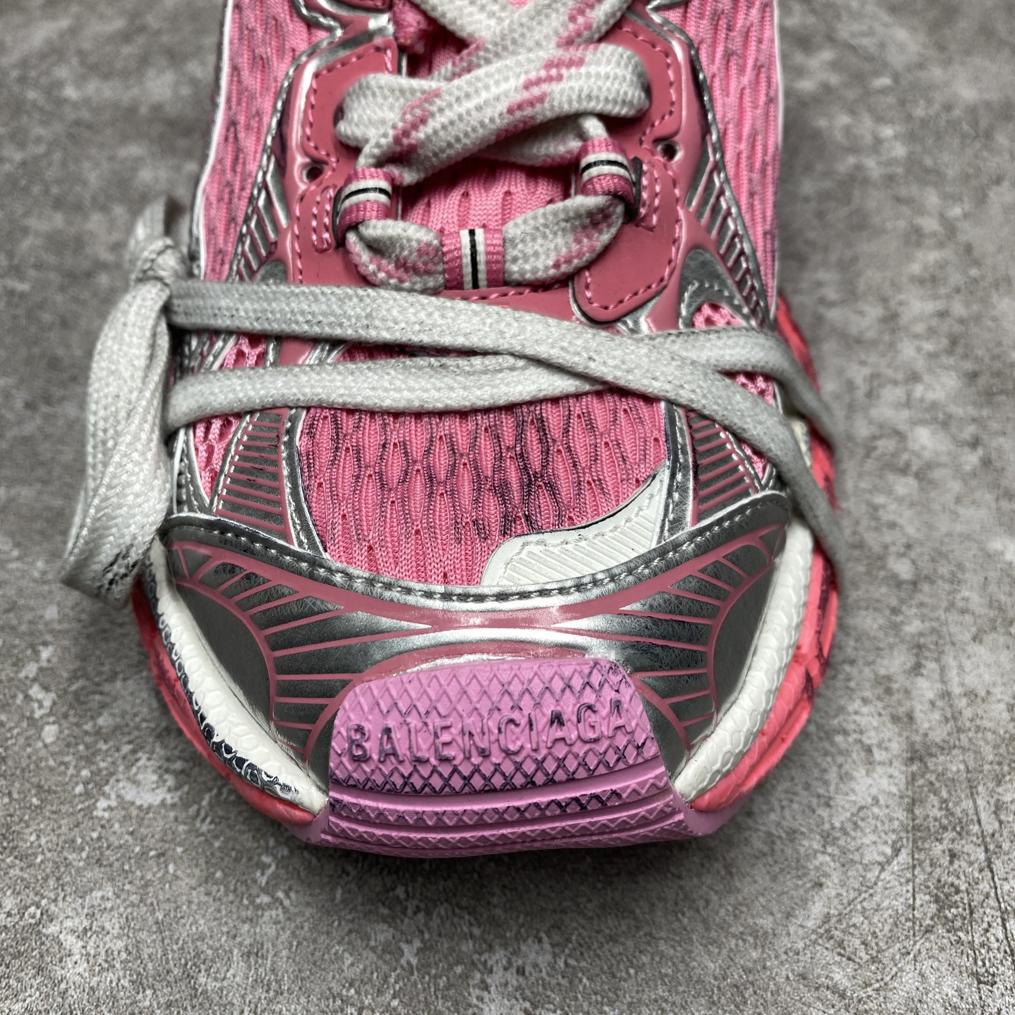 Balenciga 3XL Sneaker Worn Out Pink Silver