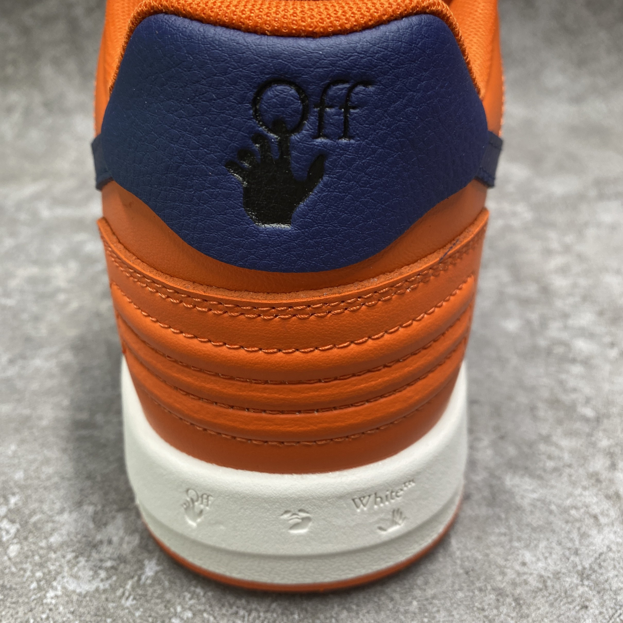 OFF-WHITE Out Of Office OOO Low Tops White Orange Blue