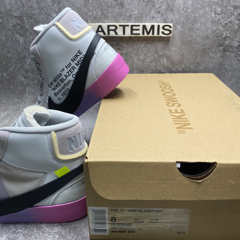 Nike Blazer Mid Off-White Wolf Grey Serena "Queen"