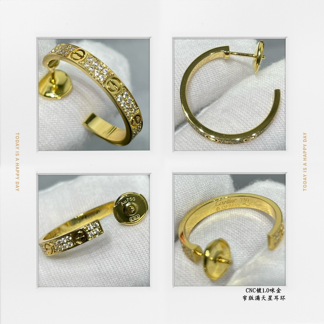 Ca*t*er narrow version of the star earrings