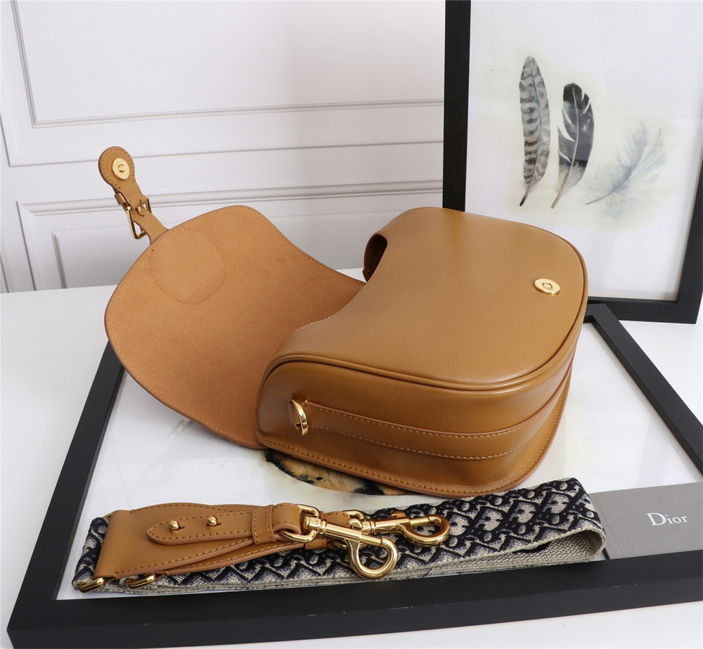 large D*or bobby bag caramel box calfskin