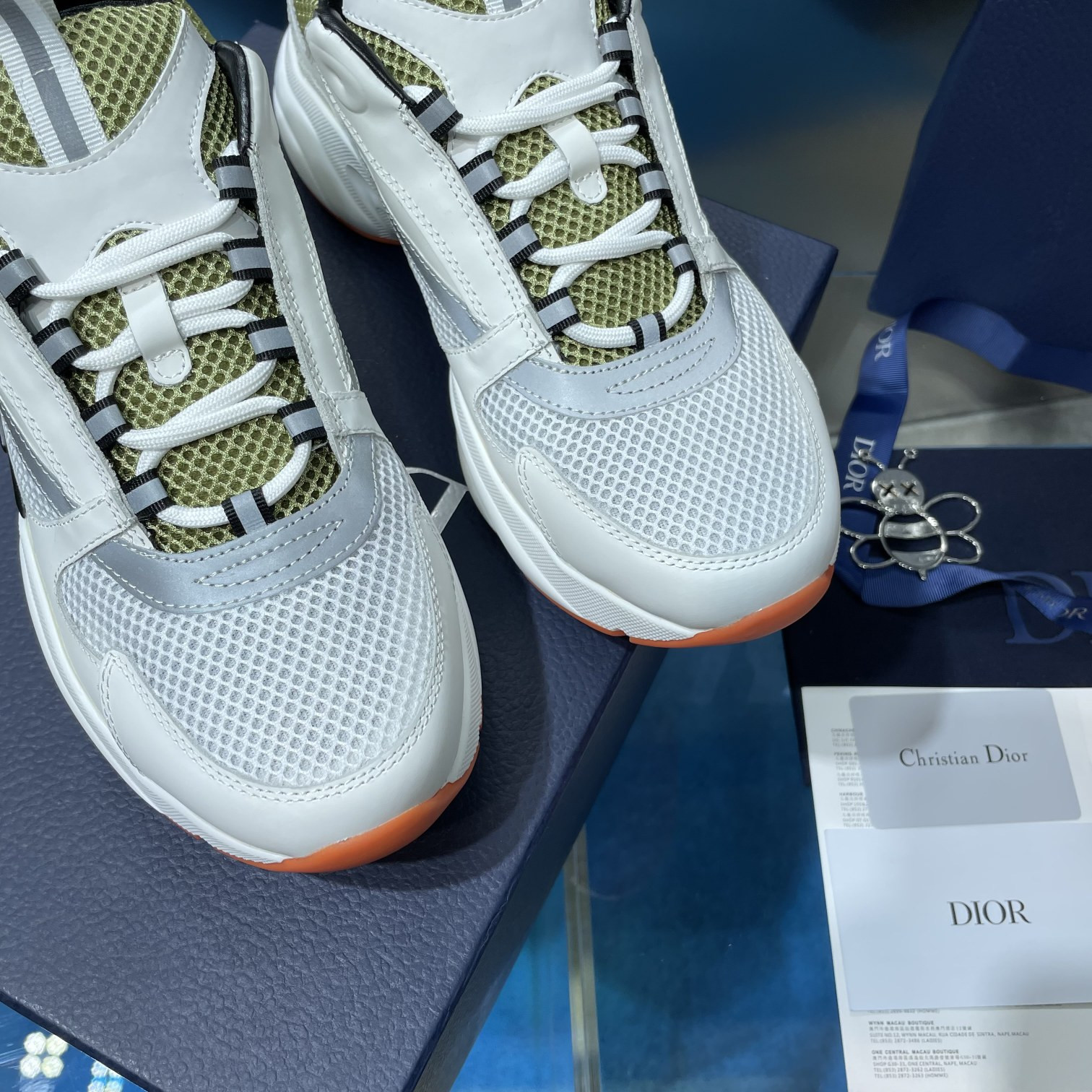 ua D*or b22 white and green sneaker