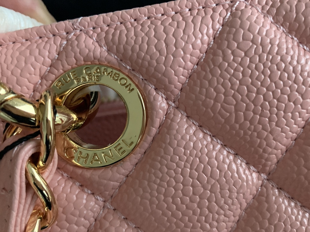 Ch*el gst caviar leather hardware 24x33x13cm