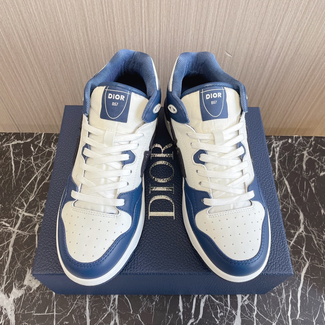 ua D*or b57 mid-top sneaker navy blue and white