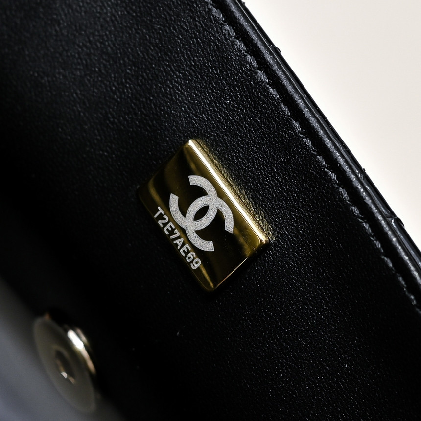 Ch*el mini classic handbag with top handle 20x12x6cm