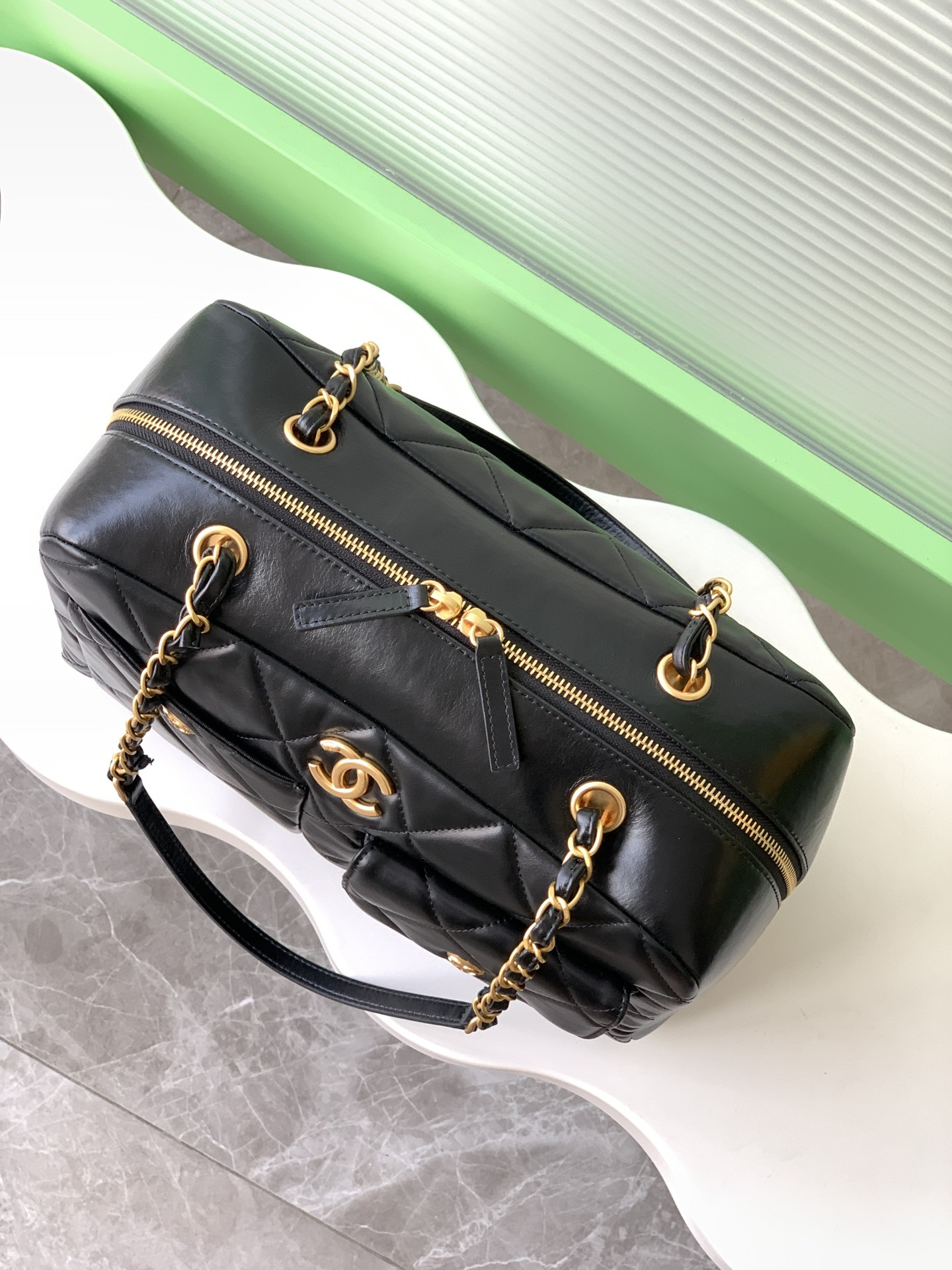 Ch*el bowling bag 21x33x15cm