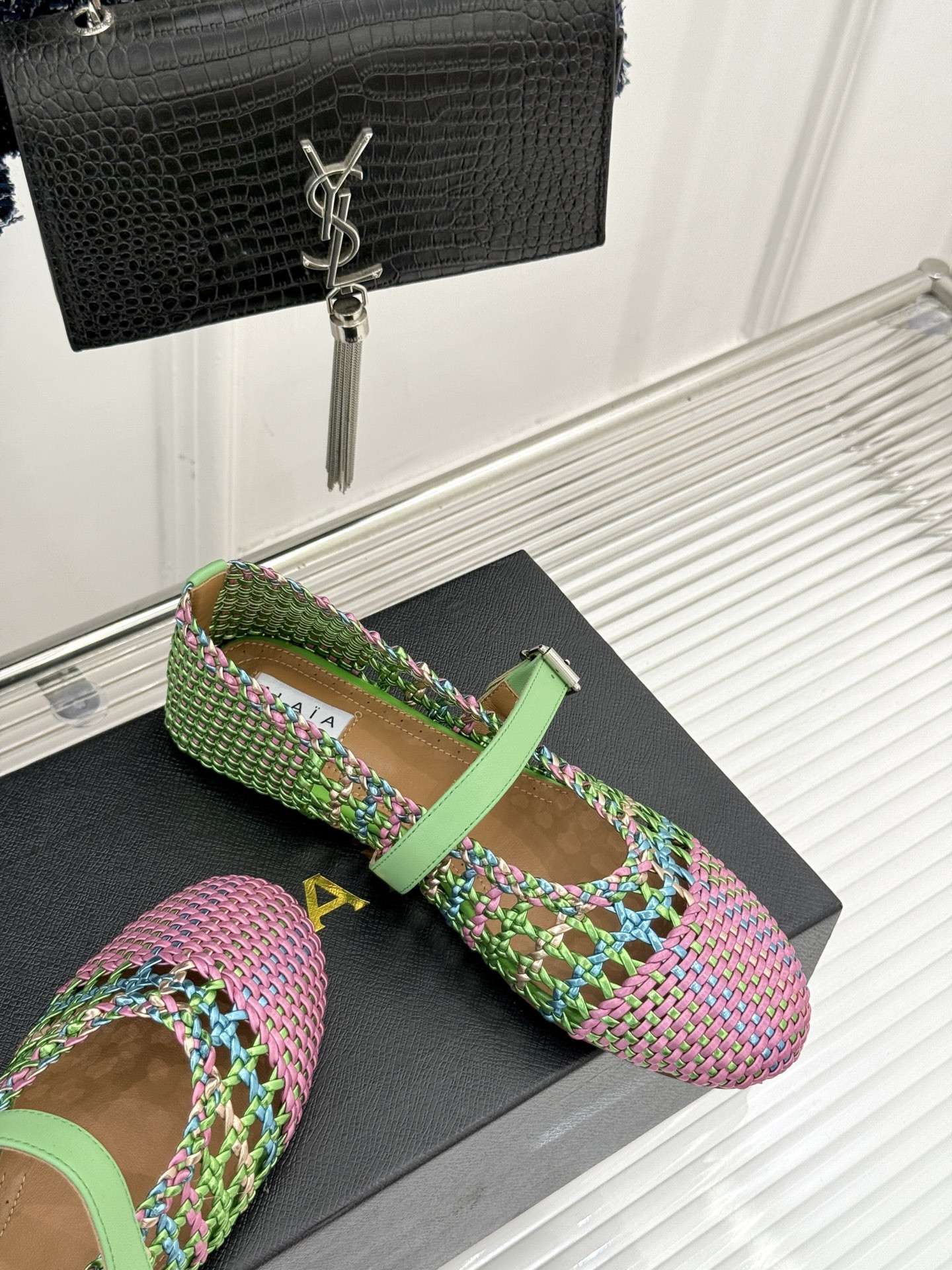 UA Alaïa Hollow Woven Mary Jane Flats(Customized Size 7-10 days production time)
