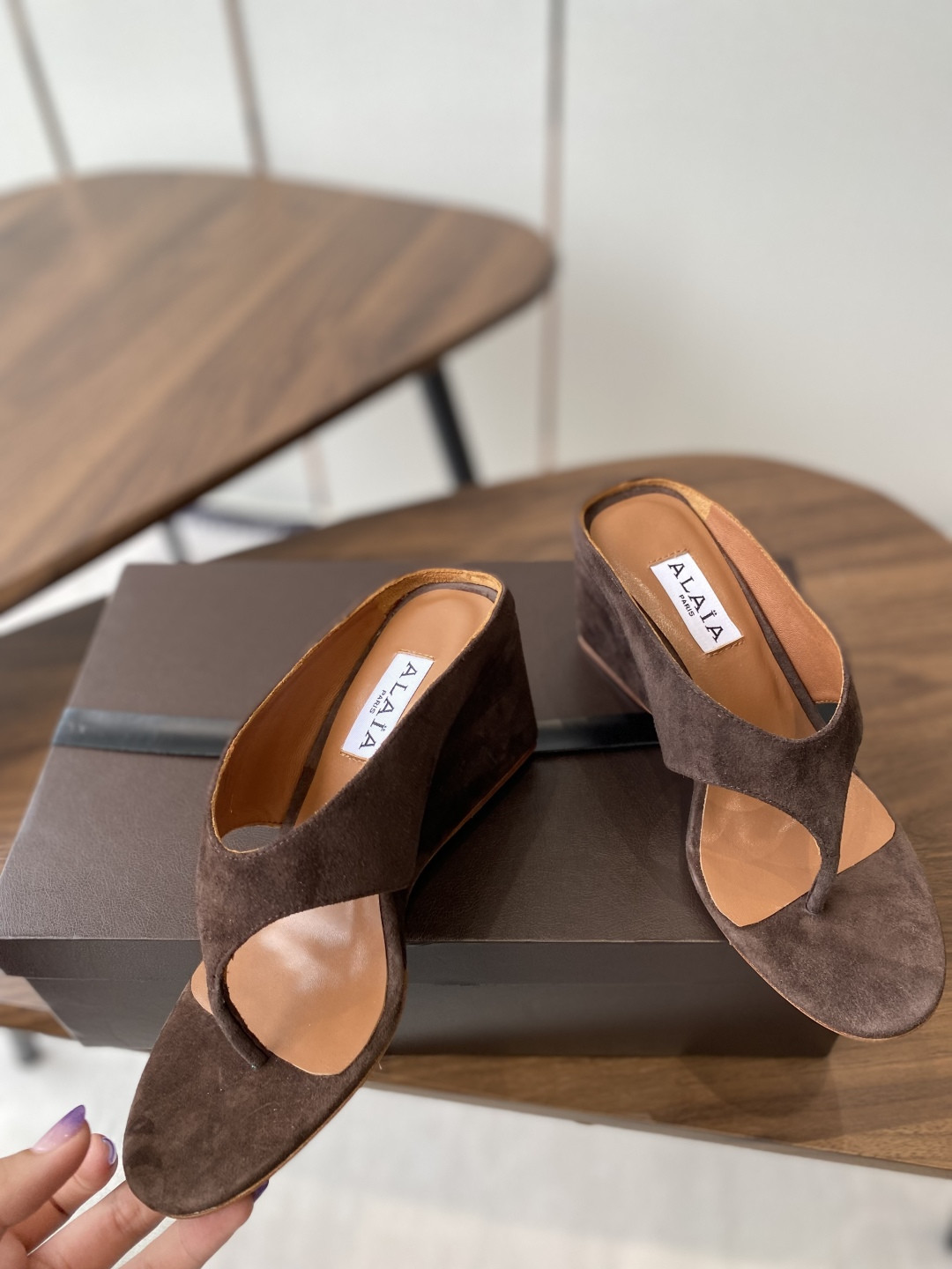 UA Alaia Wedge Cube Satin Sandal(Customized Size 7-10 days production time)